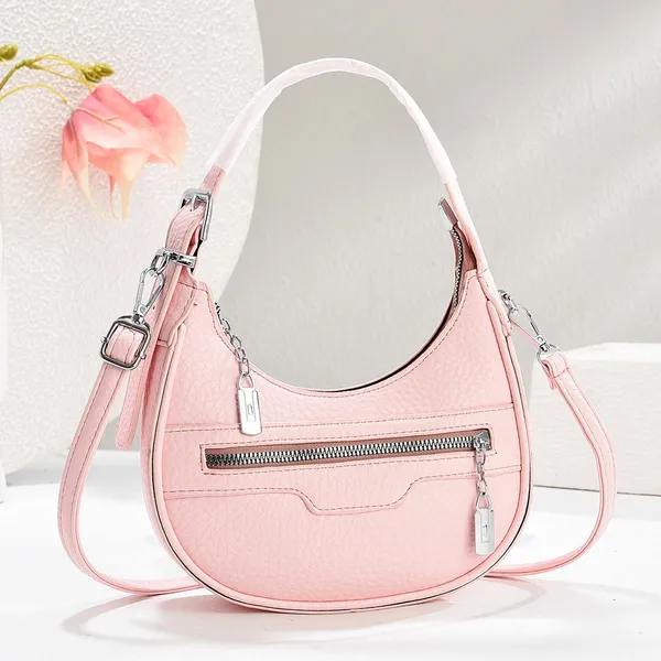 Pink_Faux_Leather_Crescent_Hobo_Bag_For_Women