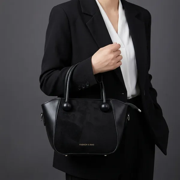 Black_Pu_Faux_Suede_Structured_Handbag_For_Women