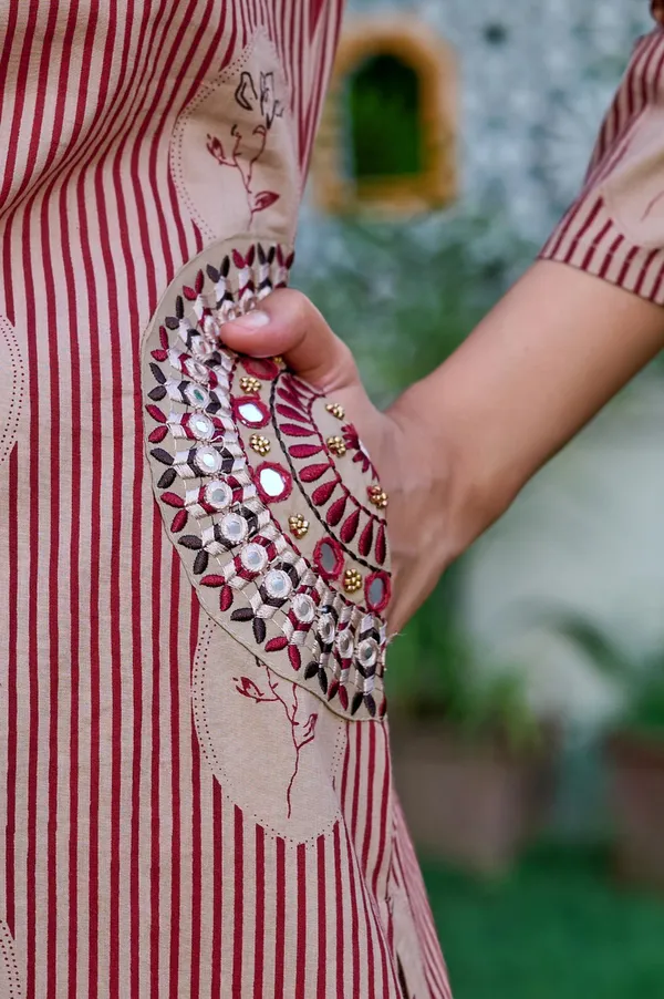 Crimson_red_stripped_jaipuri_suit