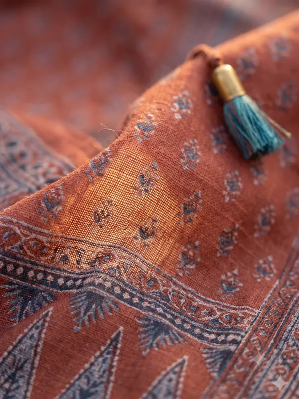 Rust_Ajrakh_Printed_Cotton_Kurta_Set