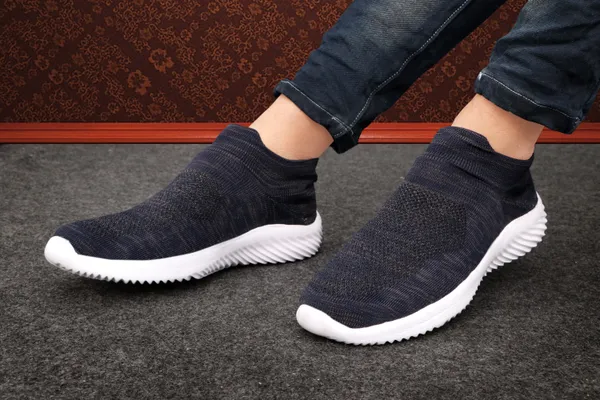 Black_White_Flyknit_Slip-On_Sneakers_For_Men