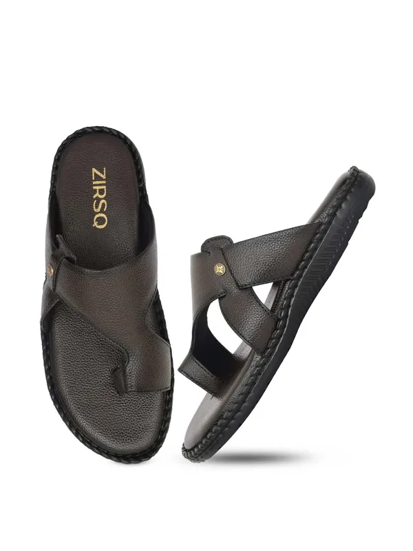 Brown_Synthetic_Leather_Cross_Strap_Sandals_For_Men