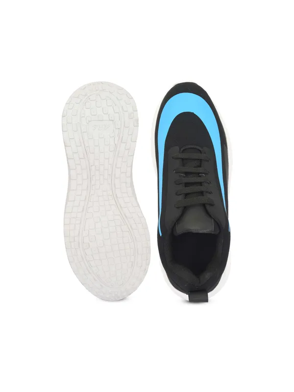 Black_Blue_Mesh_Lace-Up_Sneakers_For_Men