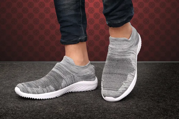 Grey_Flyknit_Slip-On_Sneakers_For_Men