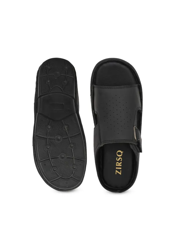 Black_Synthetic_Leather_Slippers_For_Men