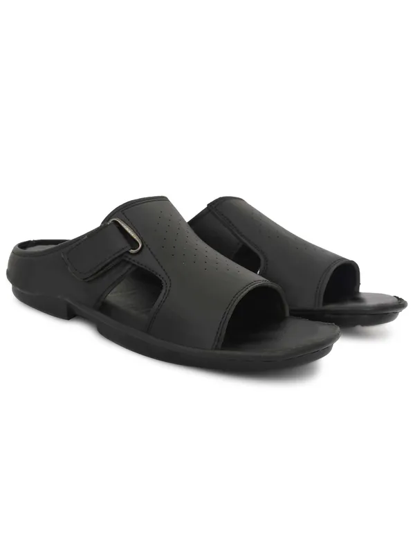 Black_Synthetic_Leather_Slippers_For_Men
