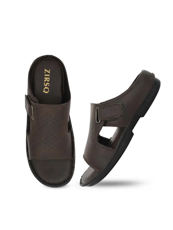 Brown_Synthetic_Leather_Slippers_For_Men