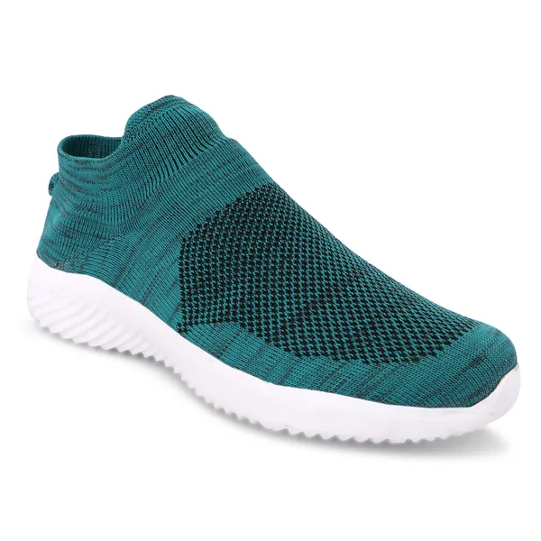 Teal_Flyknit_Slip-On_Sneakers_For_Men