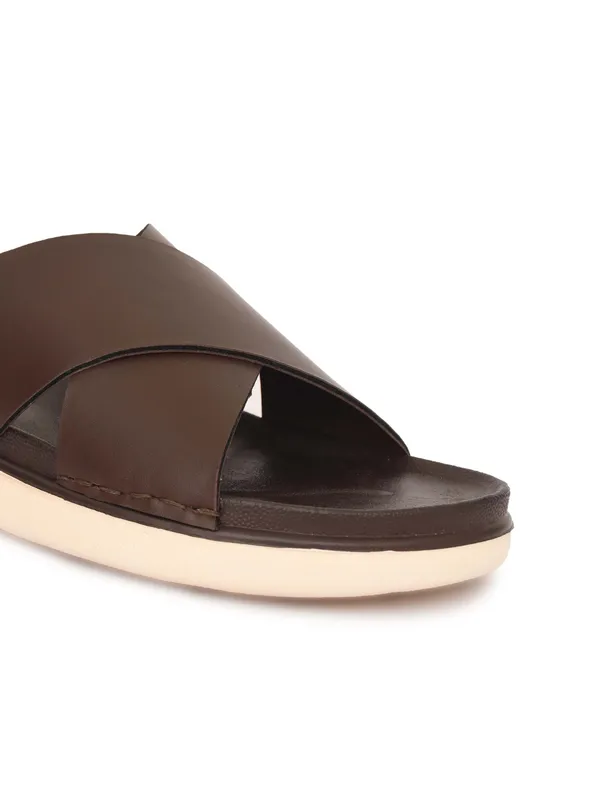 Brown_Synthetic_Leather_Cross_Strap_Slide_Sandals_For_Men