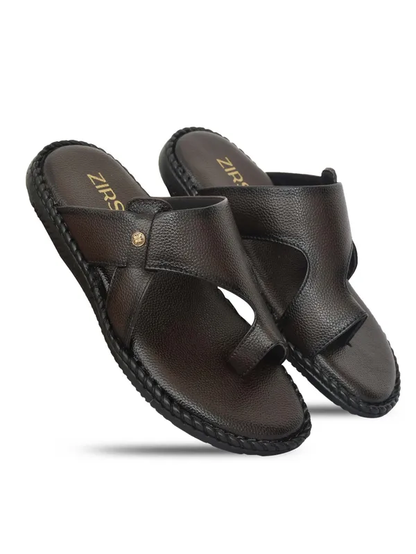 Brown_Synthetic_Leather_Cross_Strap_Sandals_For_Men