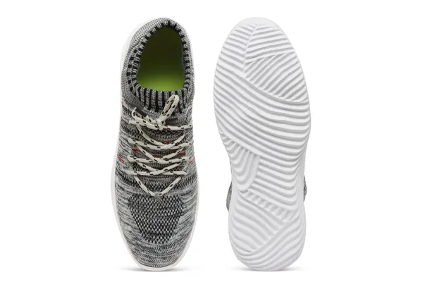 Grey_Flyknit_Lace-Up_Casual_Shoes_For_Men