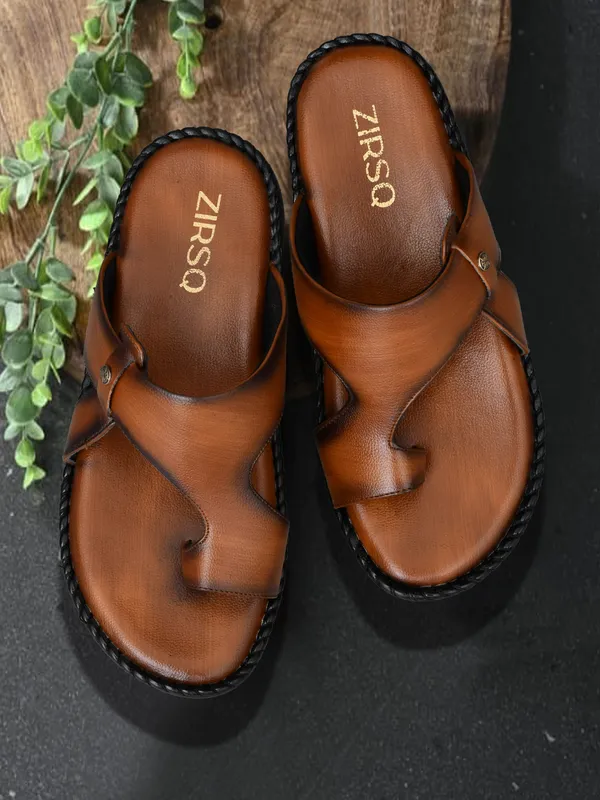 Tan_Brown_Synthetic_Leather_Kolhapuri_Sandals_For_Men