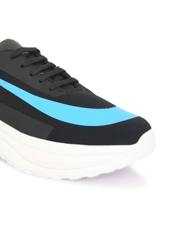 Black_Blue_Mesh_Lace-Up_Sneakers_For_Men