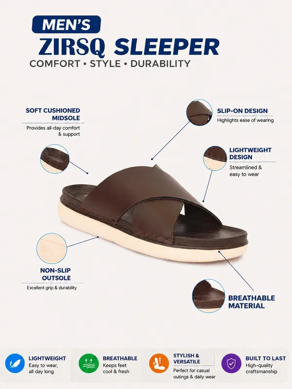 Brown_Synthetic_Leather_Cross_Strap_Slide_Sandals_For_Men