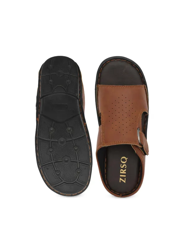 Brown_Synthetic_Leather_Slippers_For_Men