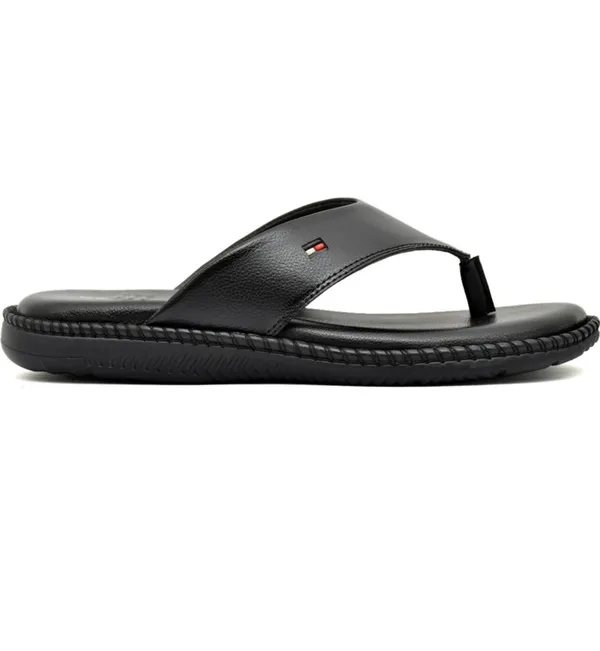 Black_Synthetic_Leather_Slippers_For_Men