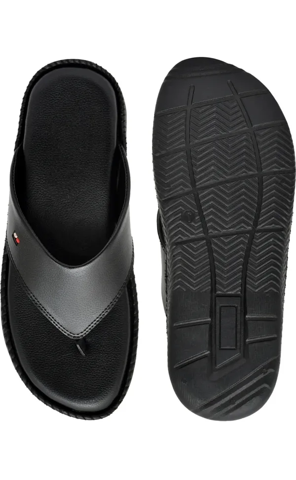 Black_Synthetic_Leather_Slippers_For_Men