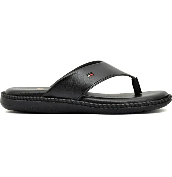 Black_Synthetic_Leather_Slippers_For_Men