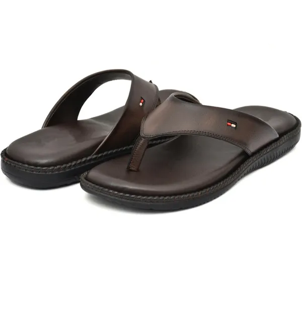 Brown_Synthetic_Leather_Slippers_For_Men