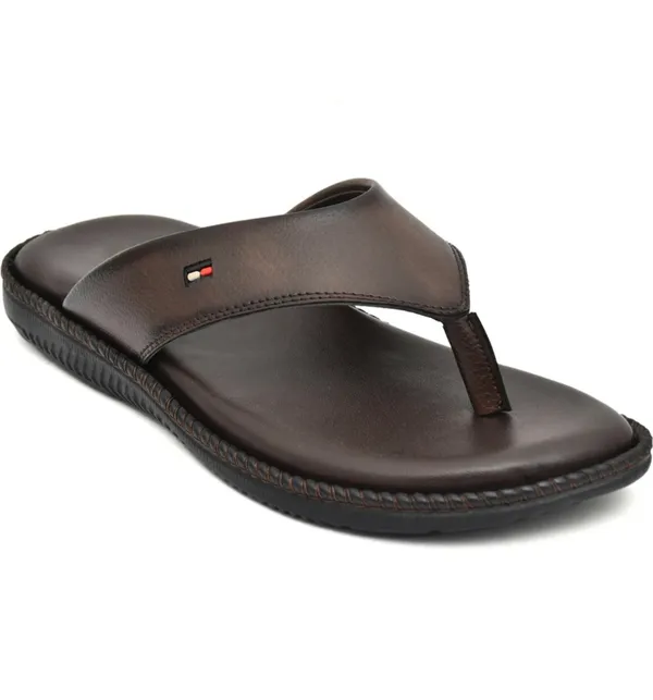 Brown_Synthetic_Leather_Slippers_For_Men