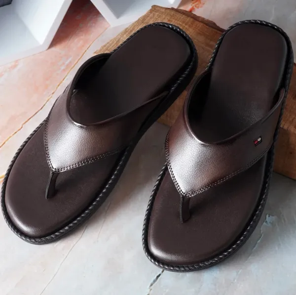 Brown_Synthetic_Leather_Slippers_For_Men
