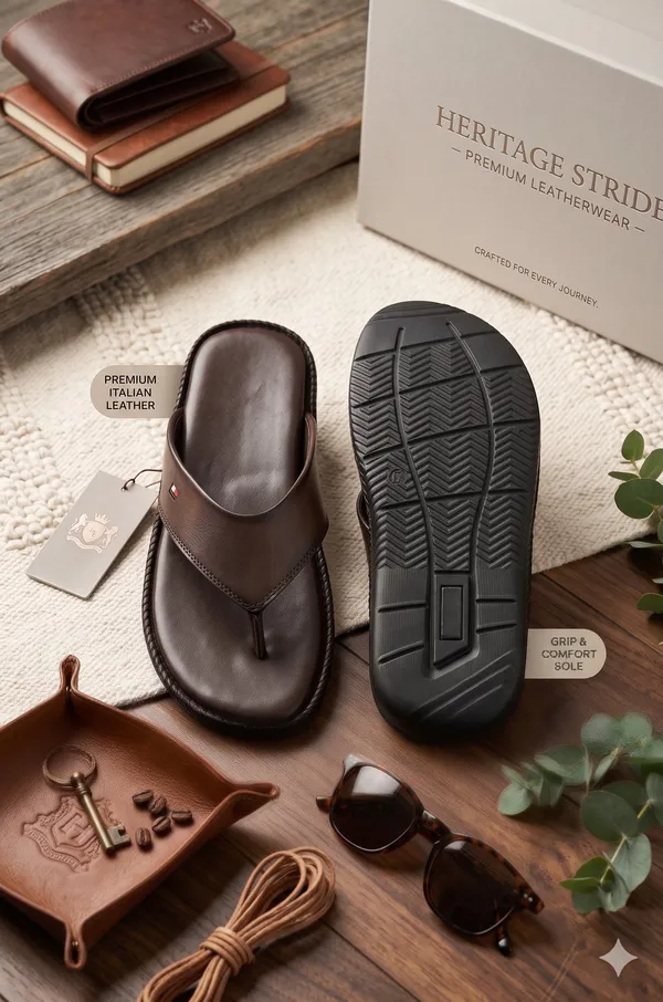 Brown_Synthetic_Leather_Slippers_For_Men