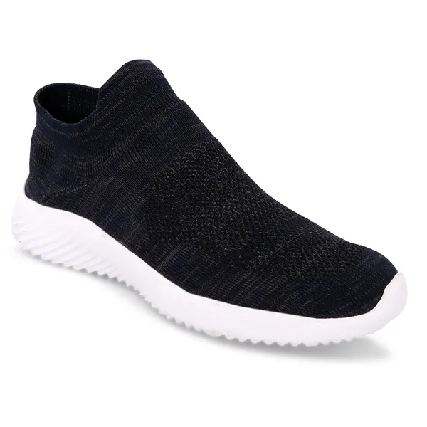 Black_White_Flyknit_Slip-On_Sneakers_For_Men
