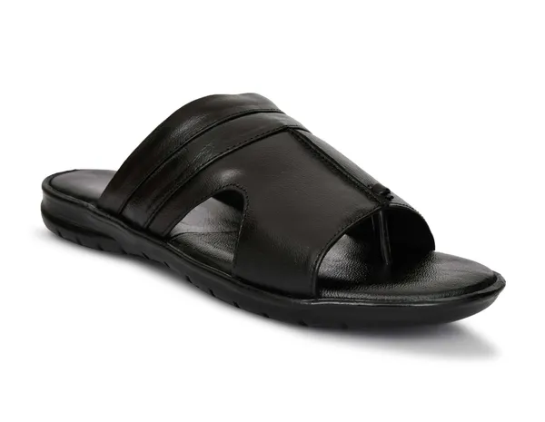 Black_Genuine_Leather_Slip-On_Sandals_For_Men