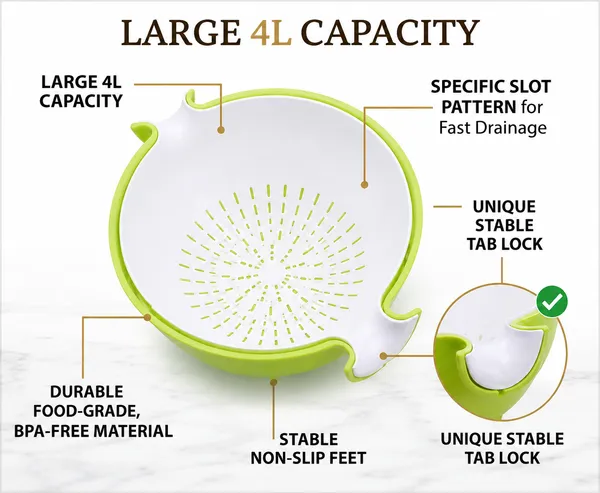 2_in_1_Kitchen_Combo_–_Soap_&_Sponge_Dispenser_+_4L_Colander