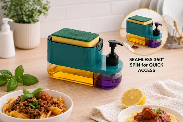 2_in_1_Kitchen_Combo_–_Soap_&_Sponge_Dispenser_+_4L_Colander
