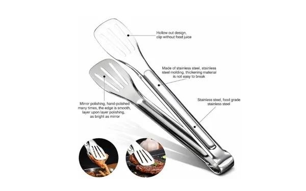 Stainless_Steel_Slotted_Head_Kitchen_Tongs_24Cm_Pack_Of_2
