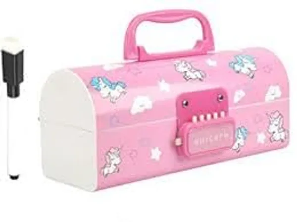 Bpa_Free_Plastic_Kids_Storage_Box_With_Lock_And_Handle_Pink