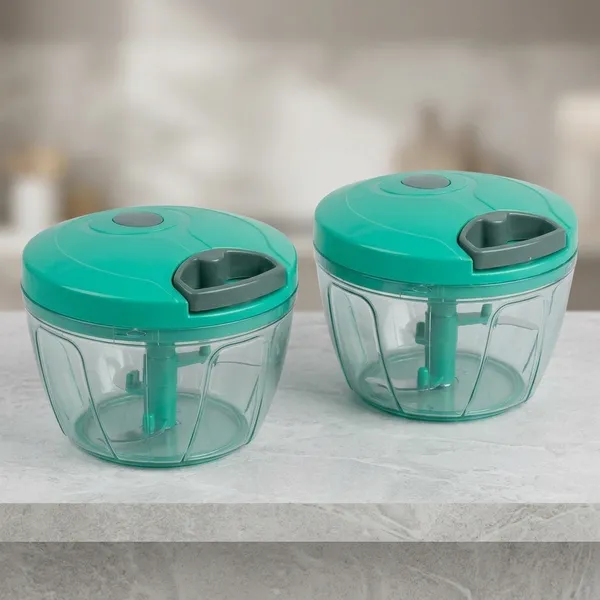 Plastic_Manual_Vegetable_Chopper_Pull_String_450Ml_Green_-_Pack_Of_2