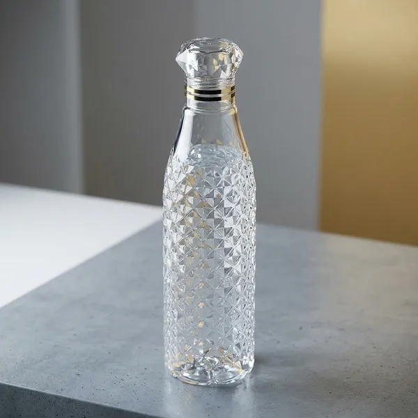 Glass_Diamond-Cut_Water_Bottle_Set_Of_3_Each_1_Litre