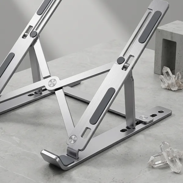 Silver_Aluminum_Adjustable_Foldable_Laptop_Stand