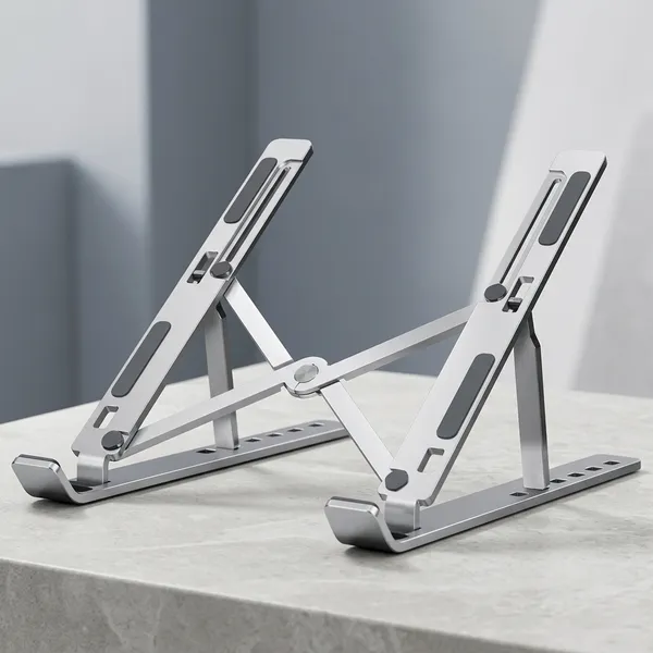 Silver_Aluminum_Adjustable_Foldable_Laptop_Stand