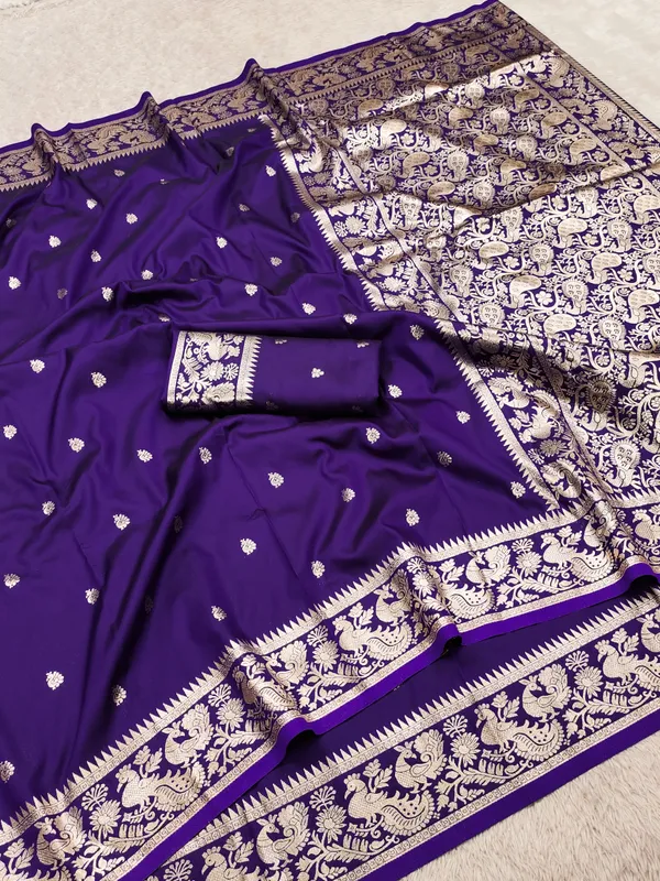 Amethyst_purple_pure_Banarasi_silk_saree