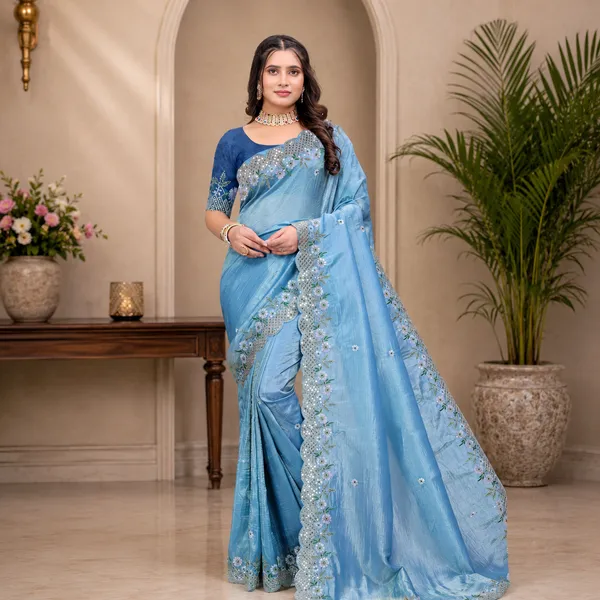 Cerulean_Charm_Crush_Saree_Set