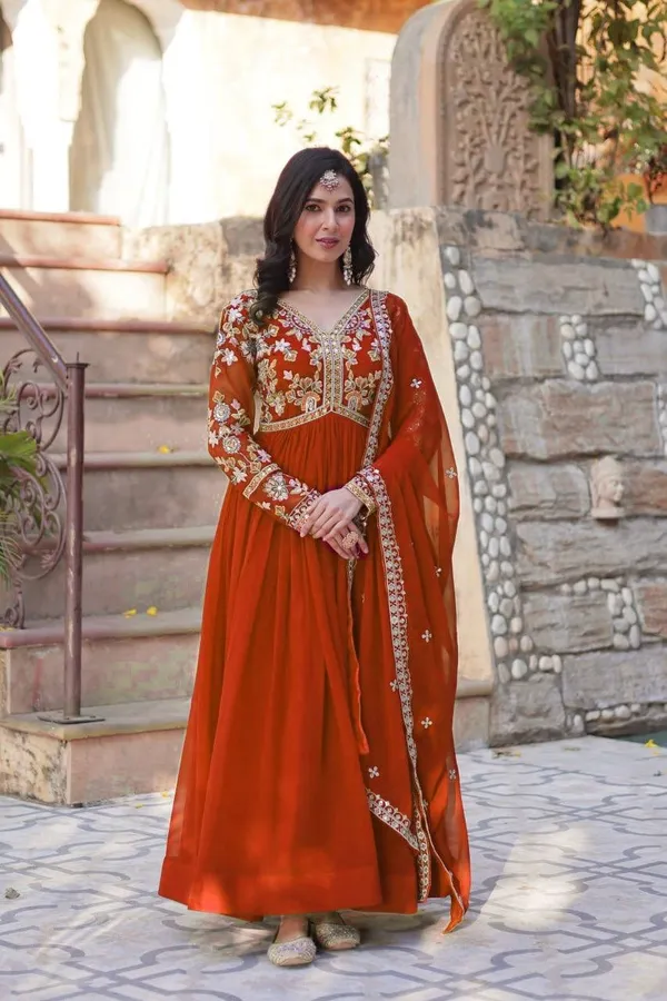 Spiced_Amber_Faux_Blooming_Sequin_Anarkali_Gown_For_Women