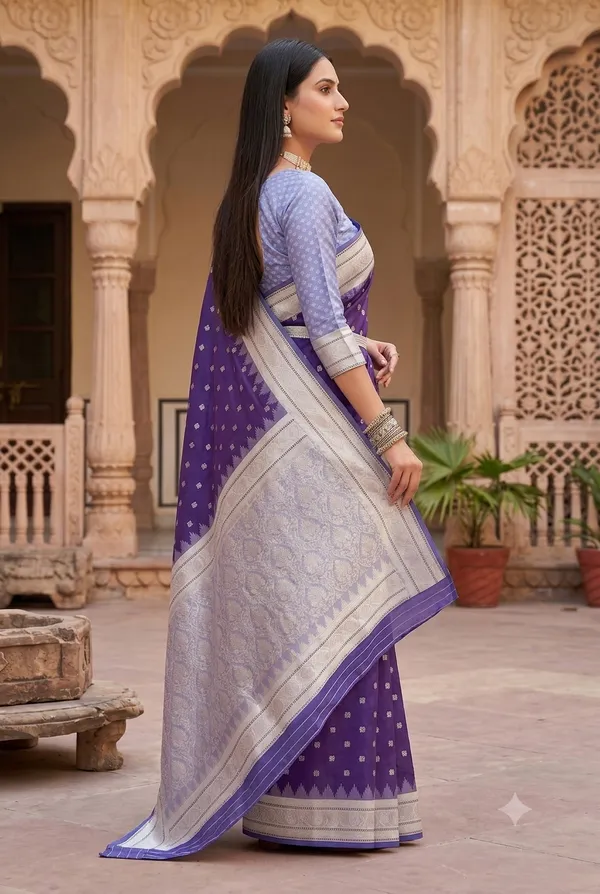 Deep_Purple_and_Ice_Blue_Banarasi_Silk_Saree
