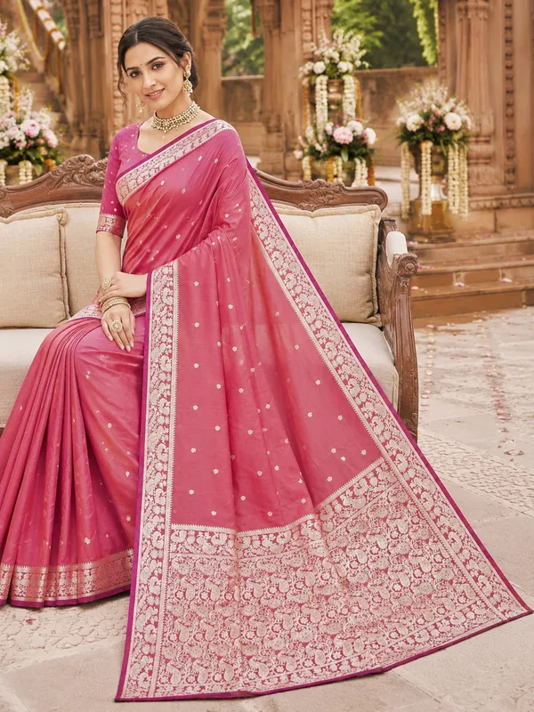 Dusty_Rose_Pure_Banarasi_Silk_Saree
