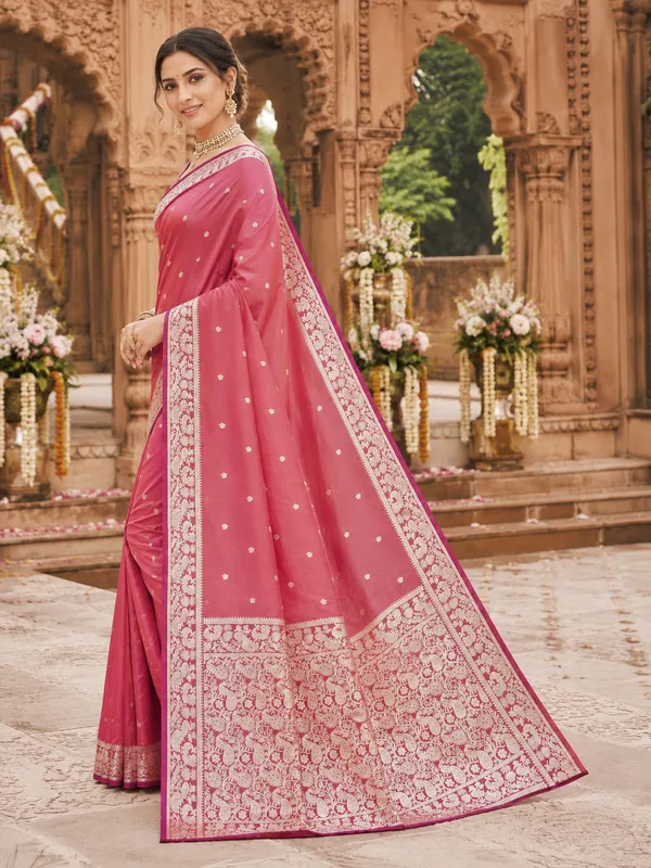 Dusty_Rose_Pure_Banarasi_Silk_Saree