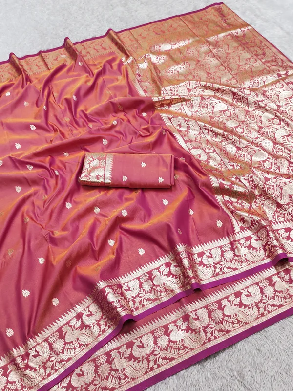 Dusty_Rose_Pure_Banarasi_Silk_Saree