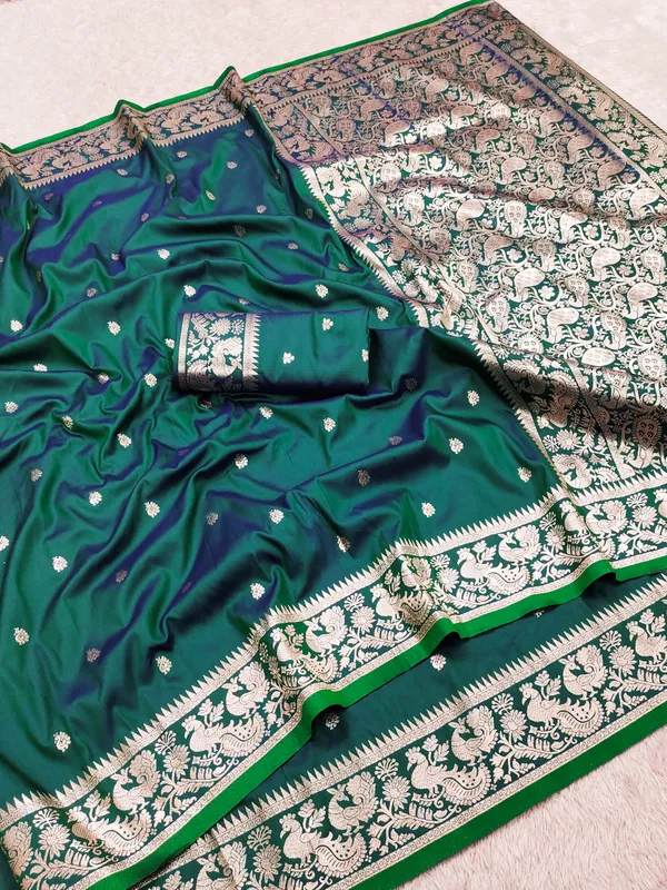 Emerald_Green_Pure_Banarasi_Silk_Saree