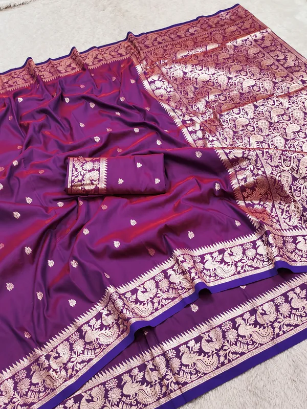 Orchid_Purple_Pure_Banarasi_Silk_Saree
