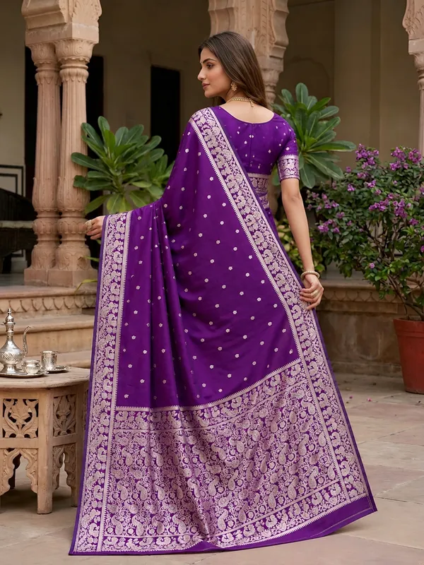 Orchid_Purple_Pure_Banarasi_Silk_Saree