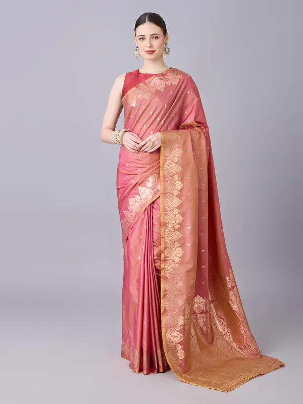 Rose_pink_and_muted_gold_Banarasi_silk_saree