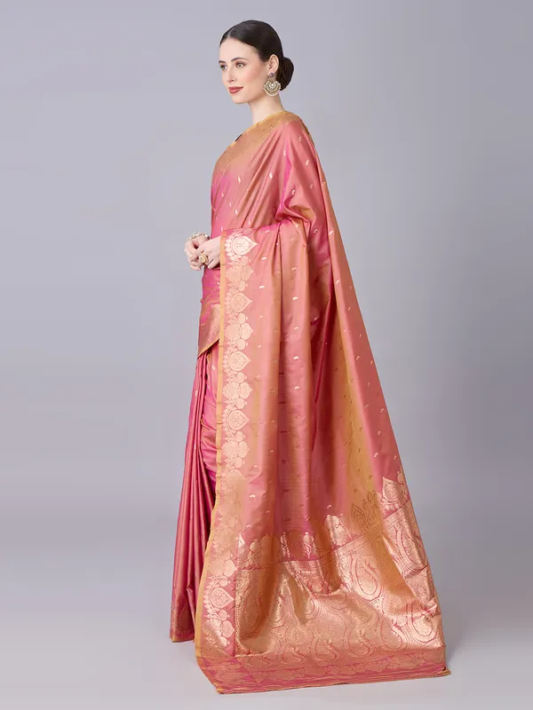 Rose_pink_and_muted_gold_Banarasi_silk_saree