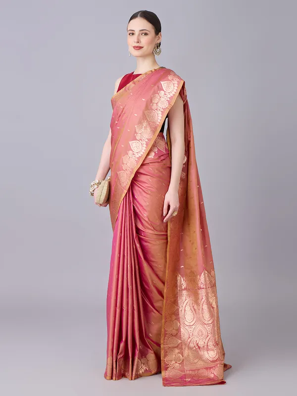 Rose_pink_and_muted_gold_Banarasi_silk_saree