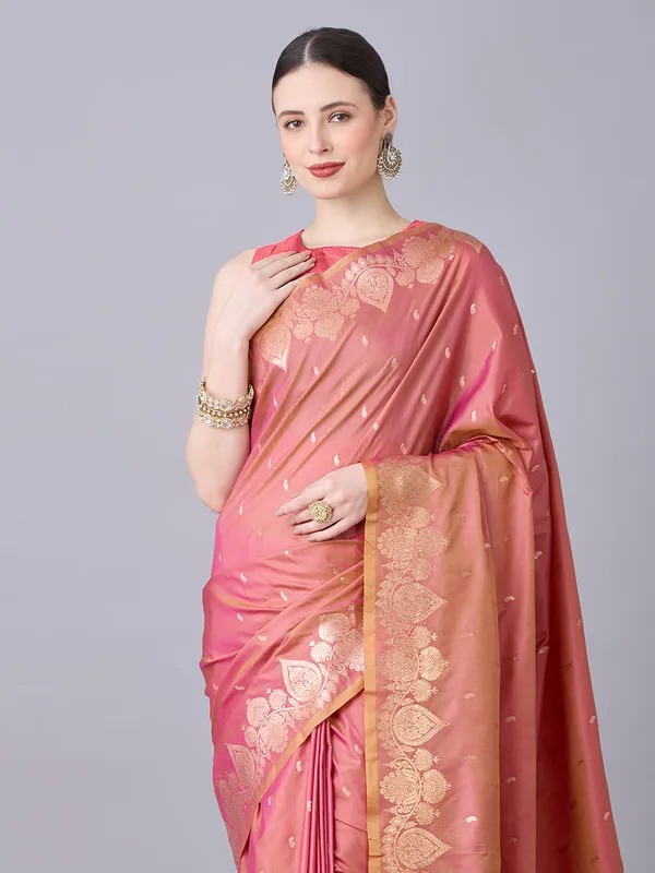 Rose_pink_and_muted_gold_Banarasi_silk_saree